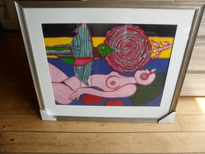 Buy Corneille - Litho, Titel, Nu a la Rose . nieuw ingelijst? Bid from 325!