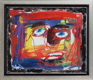 Martin van Wordragen - Olieverf op doek, Kop van een aanstoker - Ingelijst kopen? Bied vanaf 1!