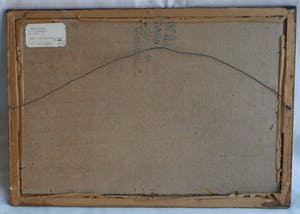 Niet of onleesbaar gesigneerd - Ingelijst, olieverf op board , stilleven “Aardewerk met bierpullen” kopen? Bied vanaf 1!