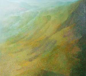 Janus Nuiten - Olieverf op doek, Berglandschap Frankrijk- Ingelijst kopen? Bied vanaf 200!