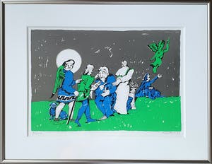 Lucebert - ' En hij opende hem de ogen' - Ingelijst 1973 kopen? Bied vanaf 195!