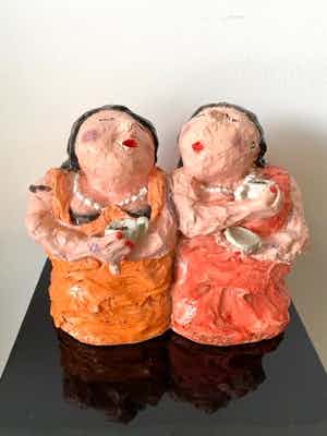 Gerdine Duijsens-Kroeze - Beeld. Tea Ladies 1 verkocht voor € 45!