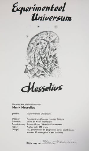 Henk Hesselius - Map met 5 zeefdrukken, Experimenteel Universum kopen? Bied vanaf 1!