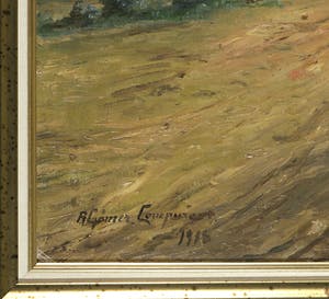 Ricardo Gomez Campuzano - Olieverf op doek, Colombiaans landschap - Ingelijst (Groot) kopen? Bied vanaf 2000!