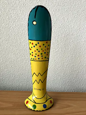 Corneille - Handbeschilderde vis schoenlepel, Corneille Oplage 250 stuks, uit 1998 kaufen? Bieten Sie von 50!
