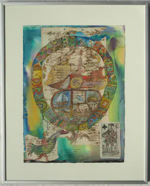 Kees de Waal - (1922-2025): Ingelijst, Gemengde techniek , ‘Quo Vadis’ – 1999 kopen? Bied vanaf 250!