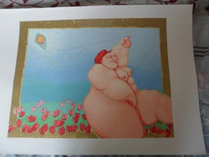 Ada Breedveld - Zeefdruk,Titel, "Vlieger". kopen? Bied vanaf 50!