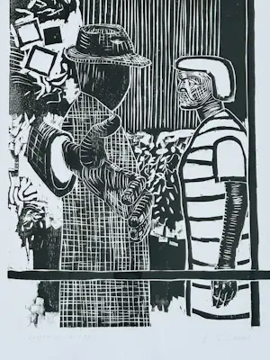 Roger Raveel - Een hand, een ontmoeting 1983 ( kleine oplage 3/30) met lijst kopen? Bied vanaf 1100!