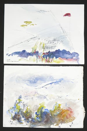 Franscz Witte - Lot van vijf aquarellen, Diverse voorstellingen kopen? Bied vanaf 1!