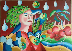 Maartje Wijngaarden - z.t. | surrealistisch olieverfschilderij kopen? Bied vanaf 75!