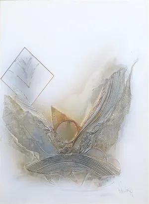 Josi Neuberger - Collage, Abstracte compositie - Ingelijst kopen? Bied vanaf 1!