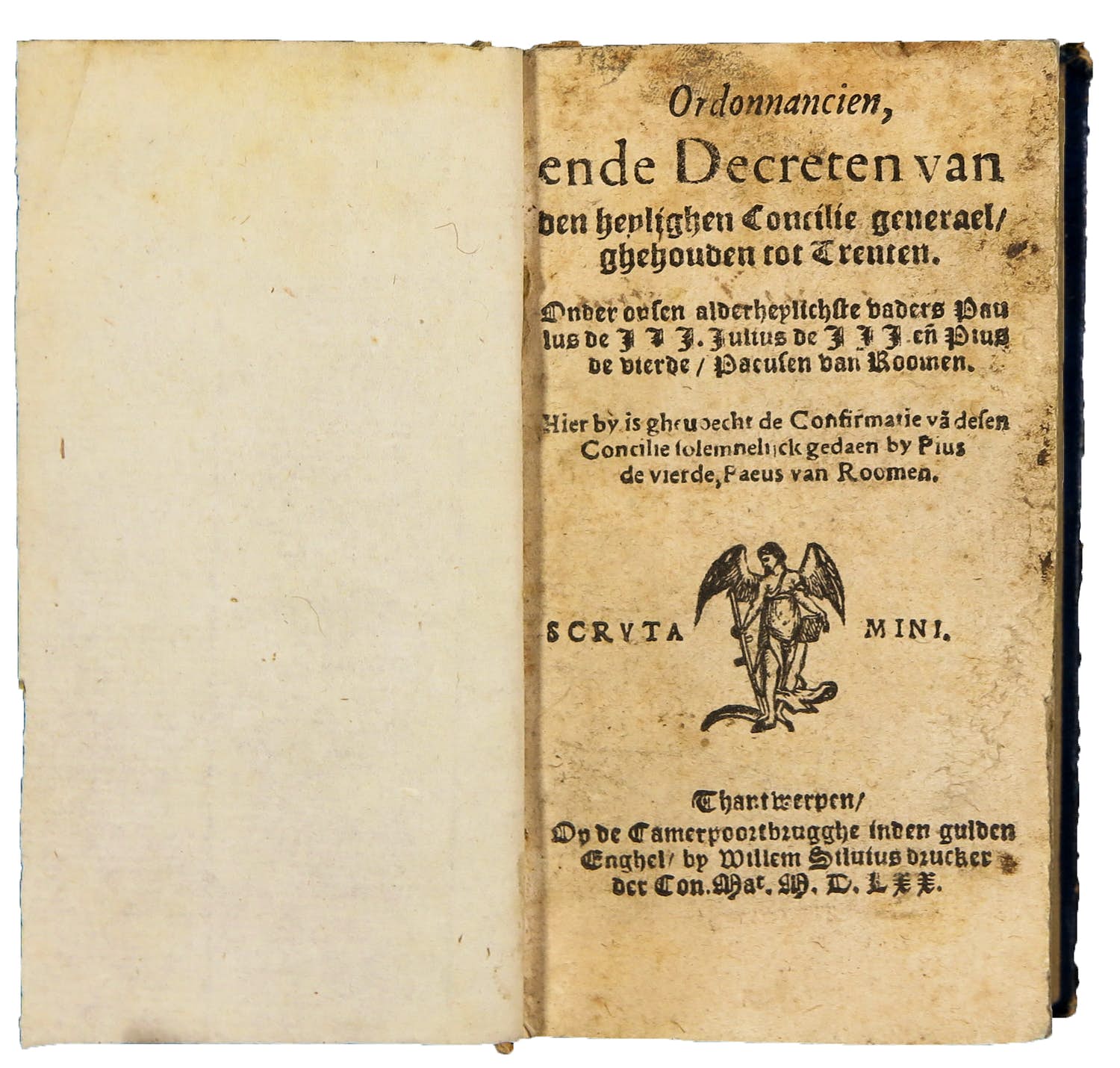 Willem Silvius - Concilie van Trenten - Ordonnancien, ende decreten van den Heylighen Concilie verkocht voor € 40!