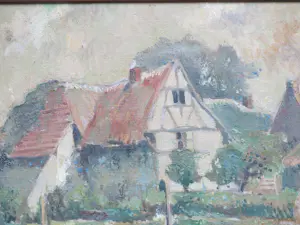 George Tielens - Limburgse boerderij - Olie op doek kopen? Bied vanaf 150!