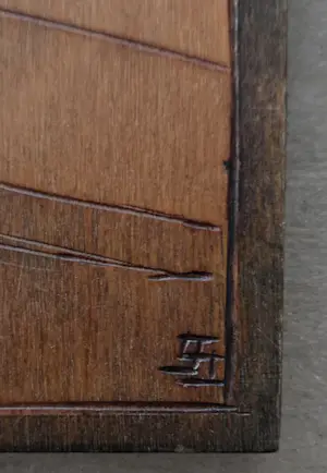 Jan Schonk - Houtsnijwerk. Bomen. Berken. Monogram. kopen? Bied vanaf 79!