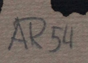 Anton Rooskens - Linosnede: abstract - 1954 (nette lijst) kopen? Bied vanaf 295!