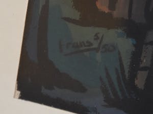 Frans Letanche - Straatje - 1950 - gouache op papier - BKR Amsterdam kopen? Bied vanaf 20!