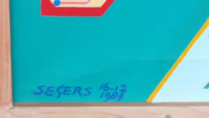 Kees Segers - Acryl op doek, Zonder titel - Ingelijst (Zeer Groot!) kopen? Bied vanaf 200!