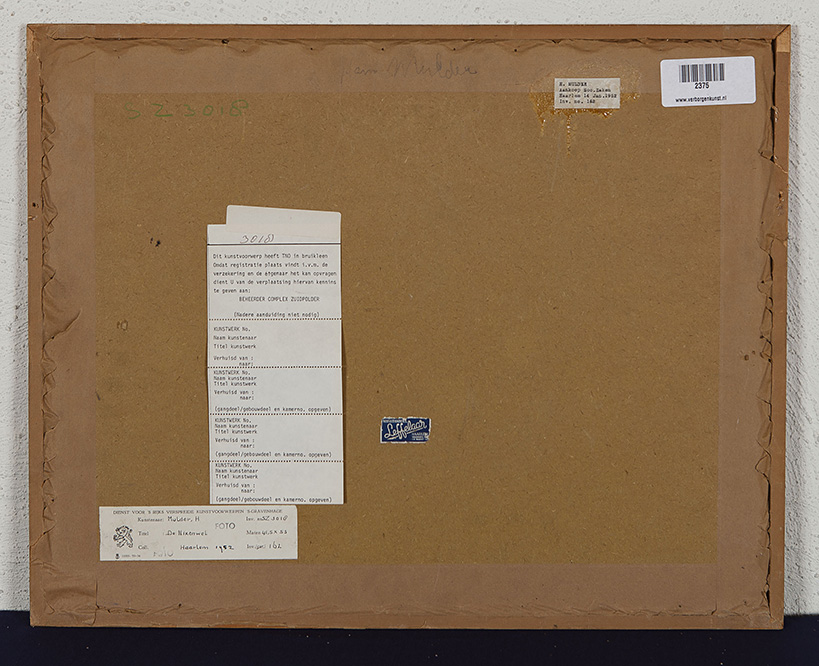 Hans Mulder - De Nixenwel - 1952 - Gouache op groen papier - gesigneerd r.o. - BKR Haarlem kopen? Bied vanaf 10!