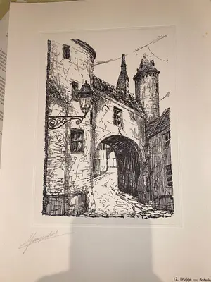 Jan van Campenhout - Historische monumenten en gebouwen - 25 pentekeningen kopen? Bied vanaf 1!