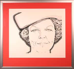 Marte Roling - Zeefdruk, Beatrix - Ingelijst (Groot) verkocht voor € 50!