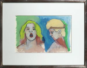 Ad Gerritsen - Gouache, Zonder titel - Ingelijst kopen? Bied vanaf 150!