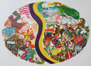 Jacqueline de Jong - Fantasiewereld, litho kopen? Bied vanaf 50!