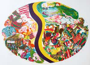 Jacqueline de Jong - Fantasiewereld, litho verkocht voor € 50!