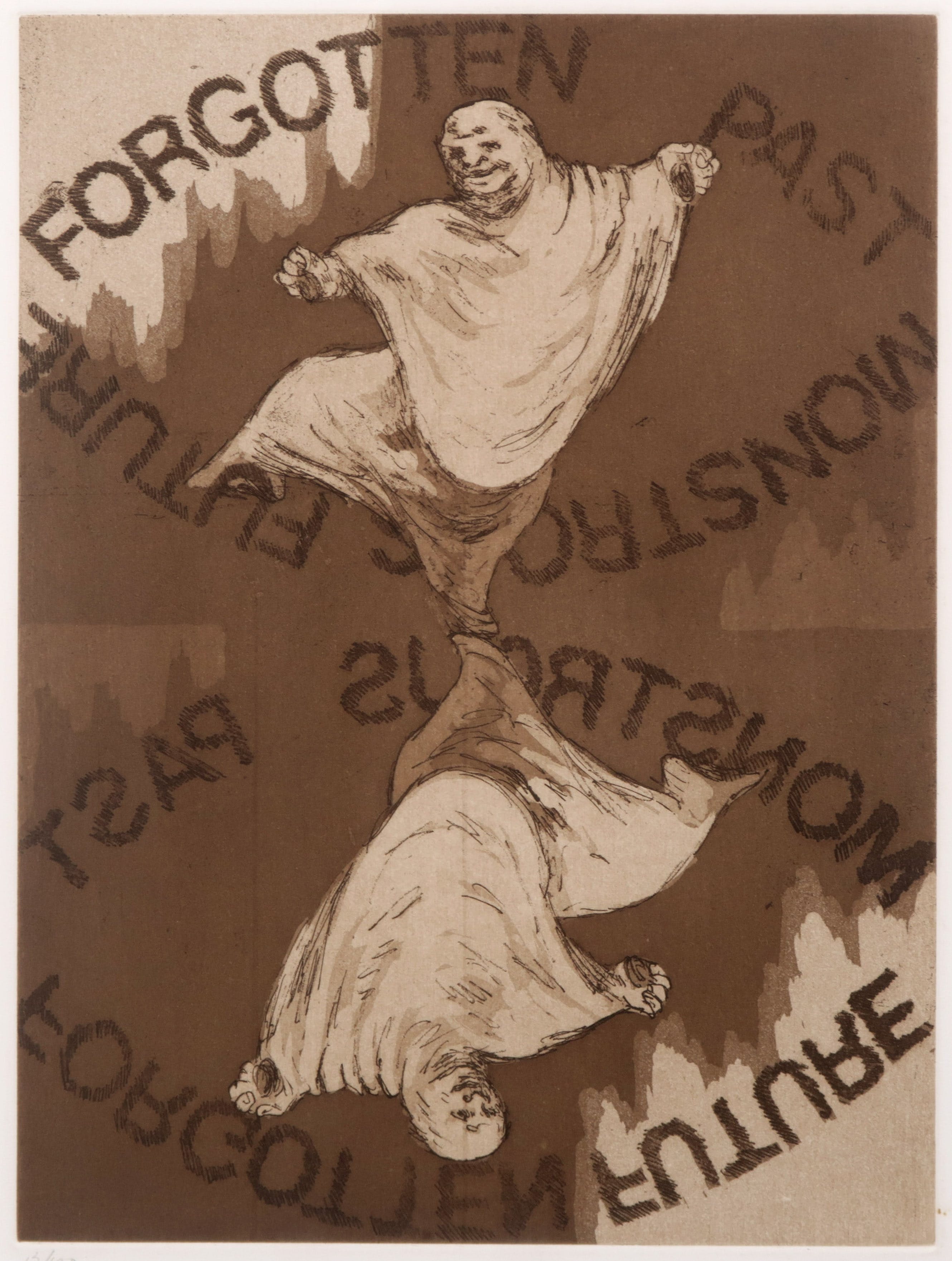 Robert Morris - Gravure, Forgotten Past / Memoire de la liberte - Ingelijst verkocht voor € 140!