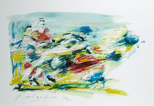 Frank Gude - Zeefdruk, Voetbal - Ingelijst kopen? Bied vanaf 1!