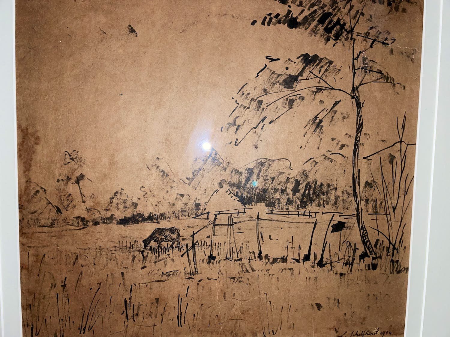 Lodewijk Schelfhout - Grazende koe in een weiland kopen? Bied vanaf 100!