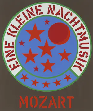 Robert Indiana - Zeefdruk, Eine Kleine Nachtmusik / Mozart - Ingelijst kopen? Bied vanaf 1!