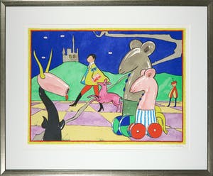 Martin Bradley - Zeefdruk, Zonder titel - Ingelijst kopen? Bied vanaf 40!