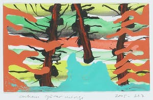 Arhan Gunermengi - Gemengde techniek op papier, Abstracte compositie kopen? Bied vanaf 35!