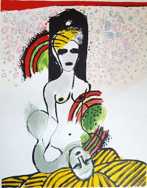 Corneille - BIEDEN VANAF 1 EURO Zeefdruk uit 1975 "L'extase" verkocht voor € 1!