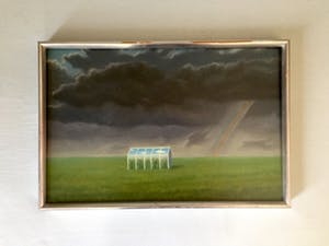 Hans Bogaarts - "Kas" - Tempera/harsolie op Paneel, Ingelijst kopen? Bied vanaf 80!