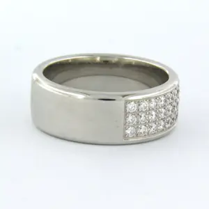 14k witgouden ring bezet met briljant geslepen diamanten tot. 0.44 ct kopen? Bied vanaf 1250!