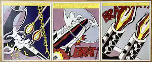 Roy Lichtenstein - As I opened fire - triptiek SM A’dam verkauft für € 150!