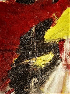 Niet of onleesbaar gesigneerd - Intrigerend Abstract jaren 50/60 olieverf doek - monogram - Originele lijst kopen? Bied vanaf 1!