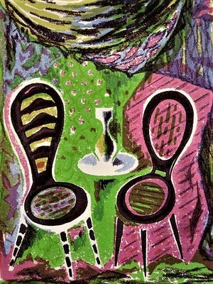 Dick Elffers - Mooie Jaren 50 KleurenLitho "Moeder en dochter" proefdruk kopen? Bied vanaf 27!