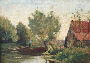 Adriaan Keus - C4722-1 - Boerenpraam op de vaart kopen? Bied vanaf 75!