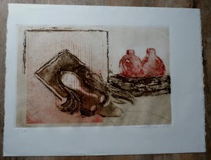 Jan Montyn - Grote ets: Roumpha I, behind the red bamboo' - 1991 kopen? Bied vanaf 99!