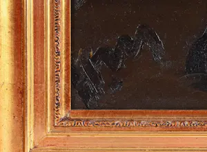 Hubert Malfait - schilderij - Titel: boer met paard - handgesigneerd - ingelijst kopen? Bied vanaf 1950!