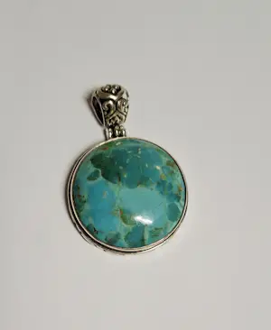 Nieuwe zilveren hanger met turkoois kopen? Bied vanaf 70!