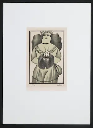 Adolf Born - Litho, De dame kopen? Bied vanaf 200!
