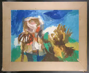 Aart Roos - Gouache, Abstracte compositie (Groot) kopen? Bied vanaf 1!
