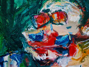 Steven Kwint - in 1967 expressionistisch geschilderde gemengde techniek "Ghosts from the past" kopen? Bied vanaf 87!