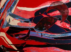 Maria Neefjes - Gemengde techniek op papier: Wassende maan - 1987 verkocht voor € 49!