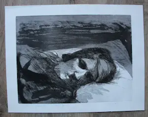 Jaap Hillenius - Ets: slapende vrouw kopen? Bied vanaf 39!