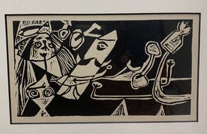 Corneille - Zeldzaam - Twee linoleumsneden uit 1949 Déesse Poisson + La Belle d'une journée kopen? Bied vanaf 700!