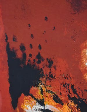 Mattie Schilders - Gele rotsen als wolken om een bergtop - Ingelijst - Groot kopen? Bied vanaf 50!